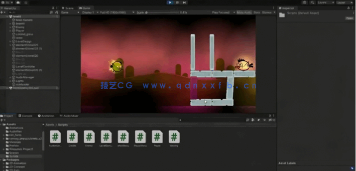Unity中4款热门游戏完整实例制作流程视频教程(图1)