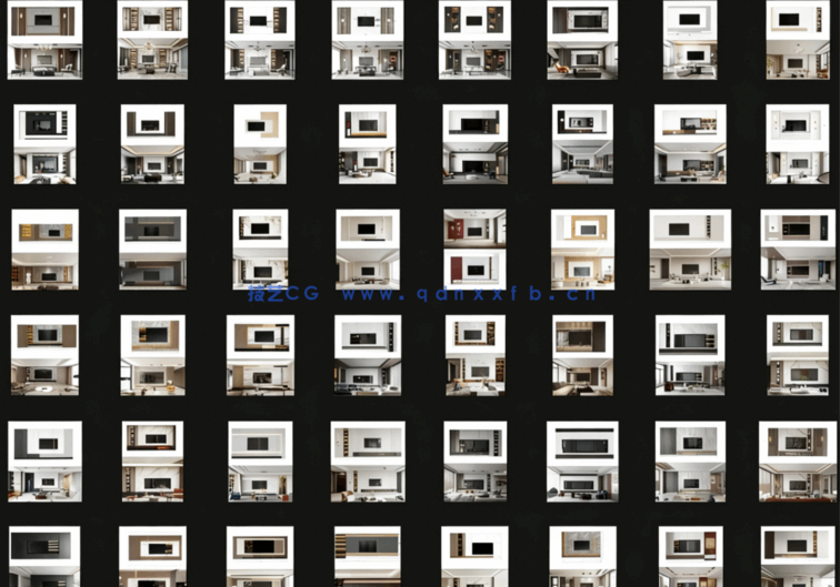 23年各类背景墙设计-包含尺寸材料标注(图3)