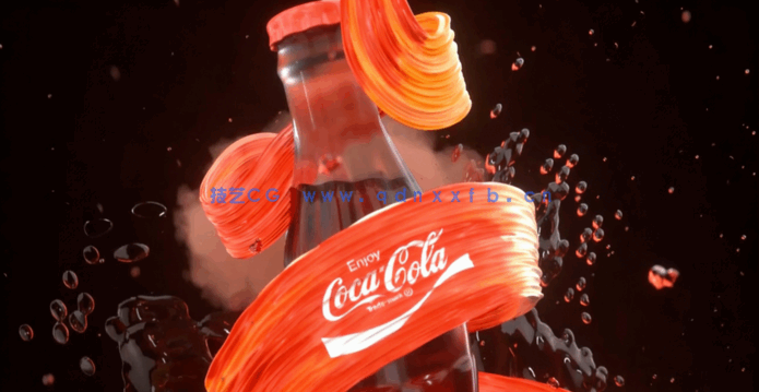 C4D+Octane渲染器创建抽象可口可乐海报教程(图2)