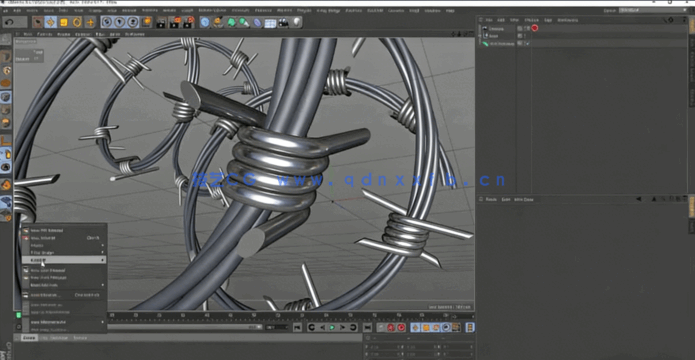 Redshift渲染器铁丝网建模腐蚀材质渲染C4D教程(图3)