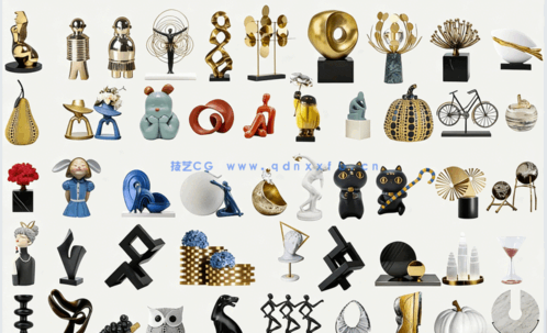 psd免抠饰品摆件雕塑装饰品(图1)