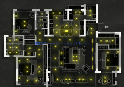 PS灯光彩平设计简约模板(图4)