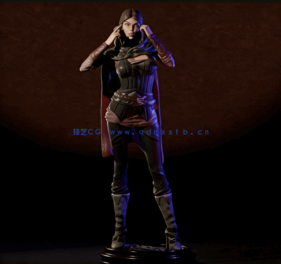 [3D打印人物] 瑟拉娜Skirim Serana《上古卷轴5：天际》游戏角色雕刻手办3D(图3)