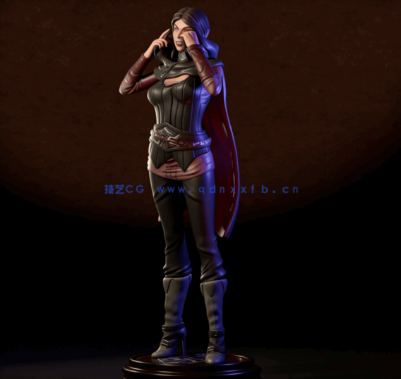 [3D打印人物] 瑟拉娜Skirim Serana《上古卷轴5：天际》游戏角色雕刻手办3D(图4)