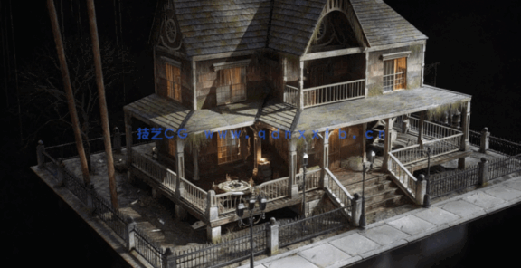 [建筑景观] 阴郁诡谲新英格兰小镇建筑环境场景3D模型 94G完整版(图2)