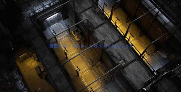 [建筑景观] 地下黑市赛博朋克战乱废土城市环境场景3D模型(图3)