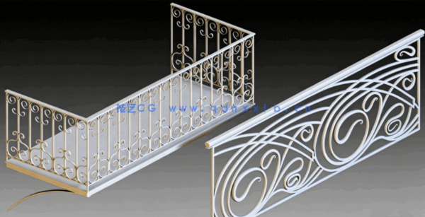 [建筑景观] 50款古典铁艺现代围栏田园木栅3D模型合集(图4)