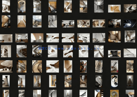 楼梯造型意向高清图集（1G，1168张）(图1)