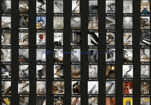 楼梯造型意向高清图集（1G，1168张）(图3)