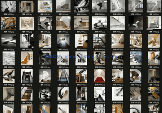 楼梯造型意向高清图集（1G，1168张）(图6)