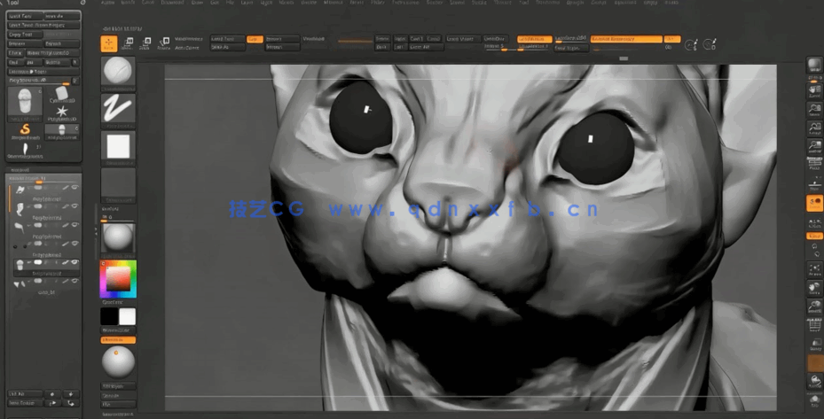 Zbrush逼真动物雕刻艺术设计实例训练视频教程(图3)