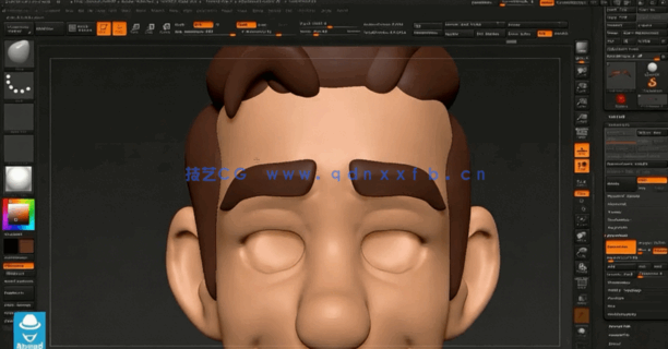 Zbrush角色头像雕刻与重新拓扑技术训练视频教程(图2)