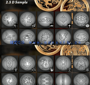 1300+高清亚洲日本、东南亚、国风等元素Alpha贴图(图1)