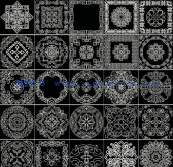 364款手绘古代亚洲花纹图案Alpha贴图(图2)