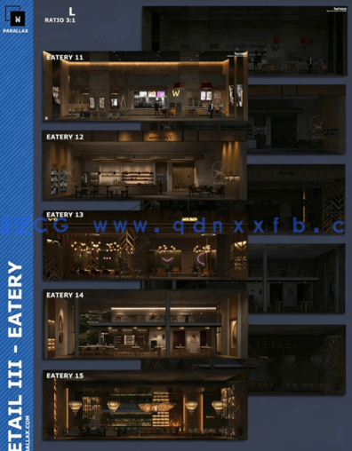 EXR\OSL\3D透视贴图WParallax Retail 03 Eatery(图4)