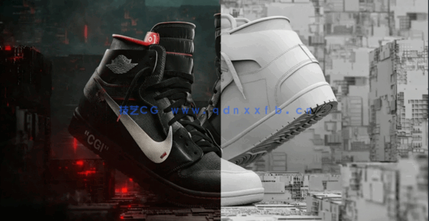 16G容量超写实耐克精品运动鞋建模渲染完整流程C4D大师训练教程下载(图3)