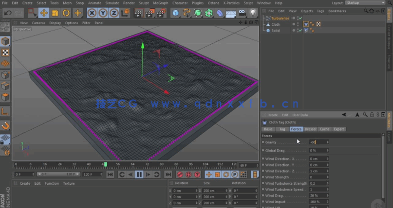 C4D+AE高级模拟油漆起泡风干掉皮布料撕裂教程 (图3)