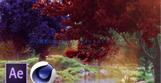 C4D+AE Forester植物插件制作童话森林建模渲染教程(图2)
