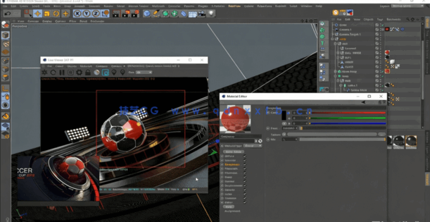 C4D+AE制作华丽足球开场体育电视节目栏目包装教程(图3)