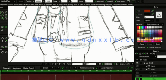 Moho Pro 绘制卡通人物身体全流程视频教程(图3)
