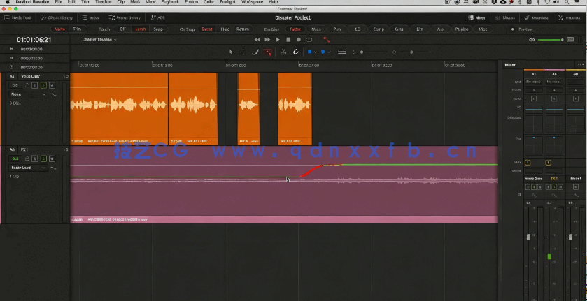 DaVinci Resolve Fairlight音频编辑核心技术训练视频教程(图1)