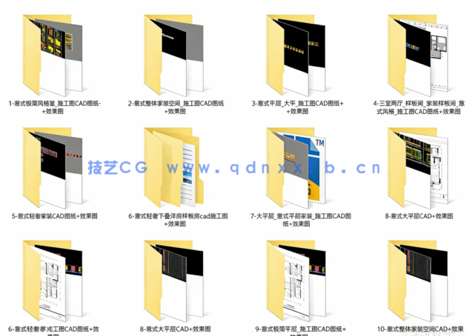 10套意式风格家装CAD大平层CAD豪宅CAD样板间CAD家装空间CAD样板房CAD意式家装CAD(图6)
