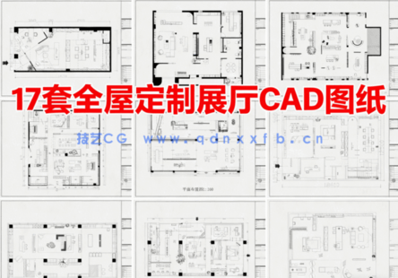  17套全屋定制展厅CAD家具展厅CAD家装展厅CAD全屋定制展厅(图1)