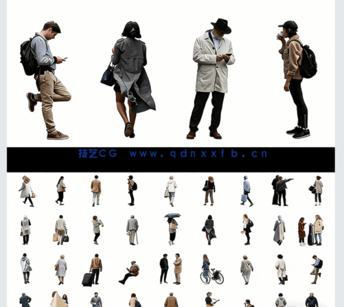 5495张建筑可视化2D抠像人物高质量PSD平面素材 Studio Esinam出品(图1)