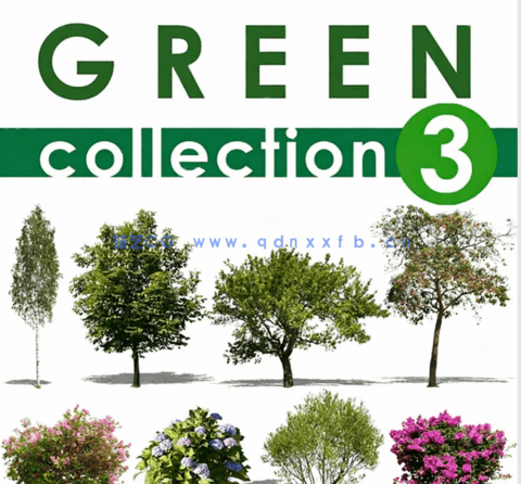 440组Vishopper出品树木植物建筑效果图背景插图JPG与PSD图片集(图4)