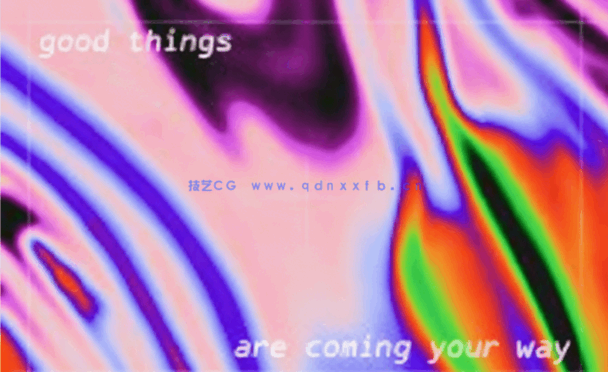 彩虹全息配色游离状态抽象复古粒状纹理PSD模板(图1)