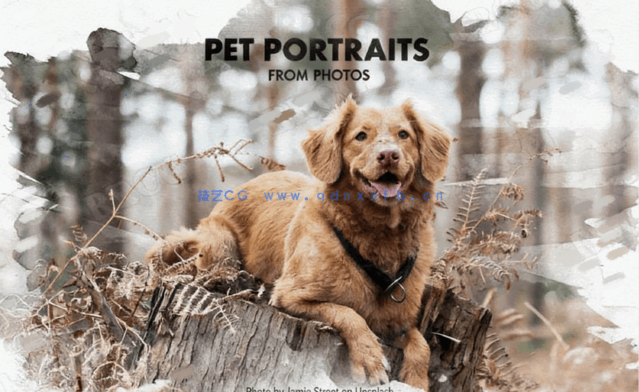 水彩画效果绘画人像场景艺术图像处理特效PS动作(图1)