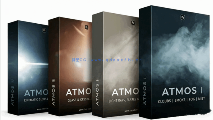 PS烟雾云层光线元素笔刷图片叠加素材(图2)