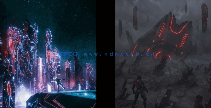 [建筑景观] 尖端科幻硬表面概念艺术建筑环境场景高精度3D模型(图3)