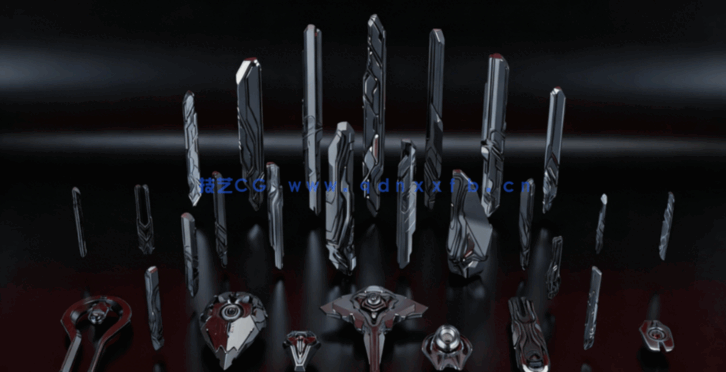 [建筑景观] 尖端科幻硬表面概念艺术建筑环境场景高精度3D模型(图4)