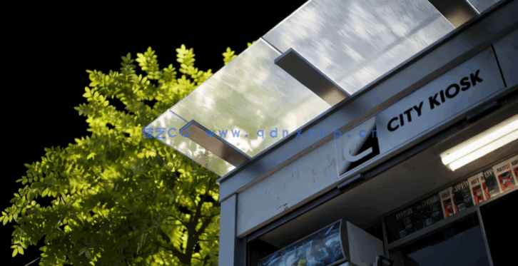 [建筑景观] 真实大都市城市街道报刊亭围栏小吃摊垃圾桶等边路场景3D模型(图4)