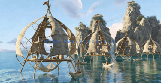 [建筑景观] 奇幻凯尔特神话海岛部落建筑环境场景3D模型(图2)