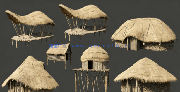 [建筑景观] 奇幻凯尔特神话海岛部落建筑环境场景3D模型(图6)