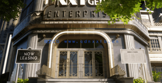 [建筑景观] 黑色未来主义复古风格建筑环境场景3D模型(图5)