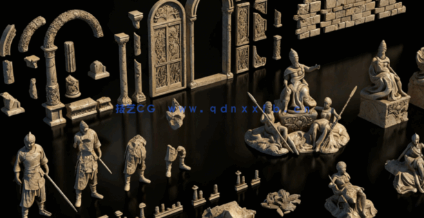 [建筑景观] 古罗马失落的帝国建筑场景3D模型合集(图2)