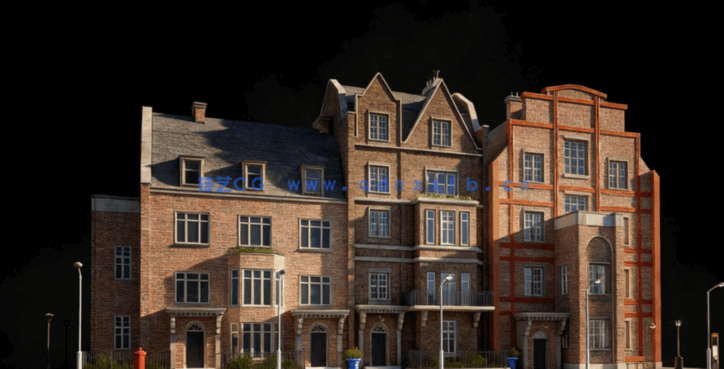 [建筑景观] 伦敦标志性城市风貌环境场景3D模型 更新Blend格式(图5)