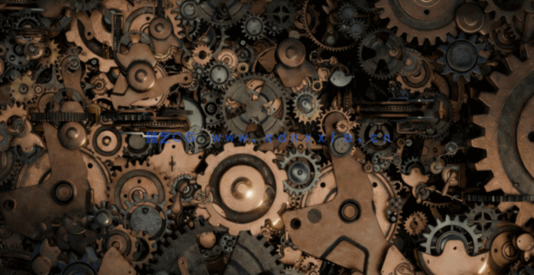 [建筑景观] 蒸汽朋克风格机械美学建筑场景3D模型(图3)