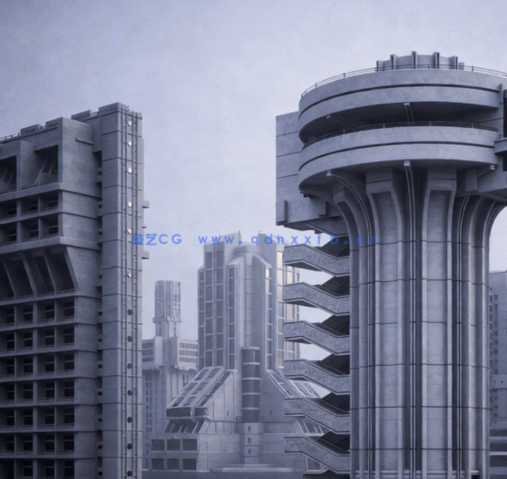 [建筑景观] 科幻乌托邦宏伟现代城市建筑景观3D模型合集 更新版(图6)