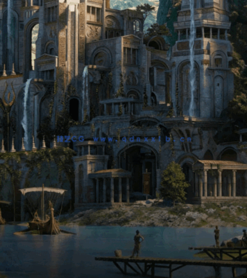 [建筑景观] 亚特兰蒂斯失落之城建筑环境场景3D模型 更新版(图1)