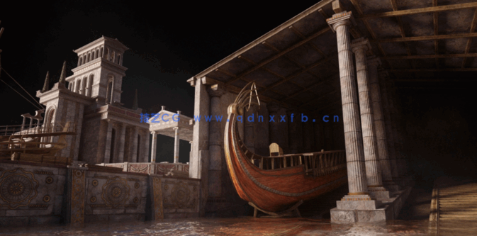 [建筑景观] 亚特兰蒂斯失落之城建筑环境场景3D模型 更新版(图5)