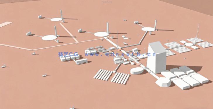 [建筑景观] 科幻太空殖民地环境场景3D模型(图4)