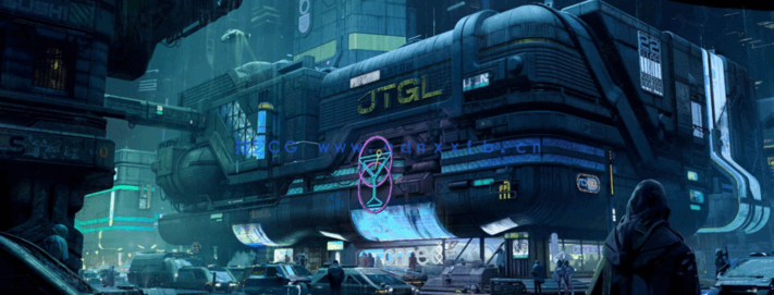 [建筑景观] 赛博朋克未来都市霓虹灯光反乌托邦建筑环境场景3D模型合集 BMS(图3)