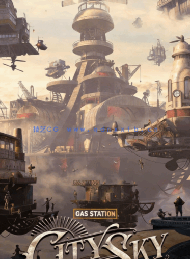 [建筑景观] 天空之城房屋飞船建筑场景3D模型合集 更新版(图1)