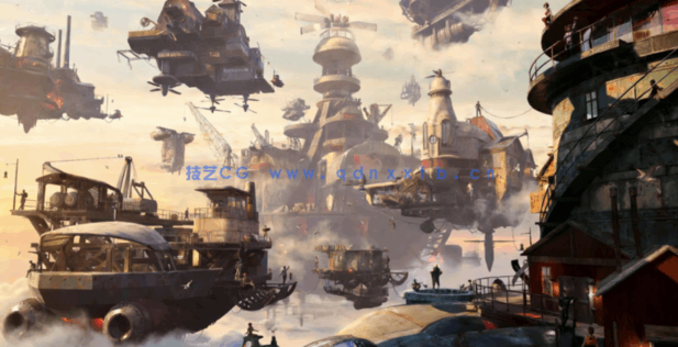 [建筑景观] 天空之城房屋飞船建筑场景3D模型合集 更新版(图2)