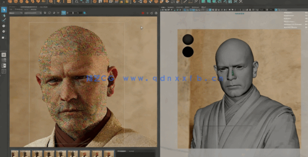 绝地大师欧比旺角色制作工作流程视频教程 (图2)