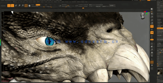 Zbrush超现实概念生物毒蛇龙完整制作流程视频教程(图4)